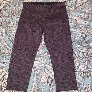 Purple and grey Capri leggings